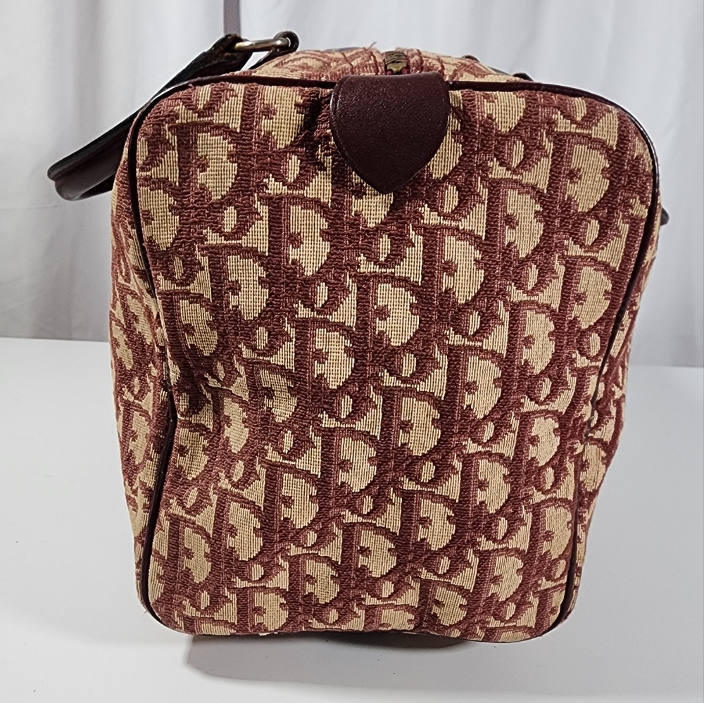 Christian Dior Trotter Boston Bag. Ext has minor spots. Int nds some cleaning. - Picture 3 of 15